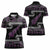 New Zealand Christmas Women Polo Shirt Meri Kirihimete Silver Fern Knit Style Purple Color - Polynesian Pride