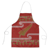 New Zealand Christmas Apron Meri Kirihimete Silver Fern Knit Style Green Color LT03 Green - Polynesian Pride