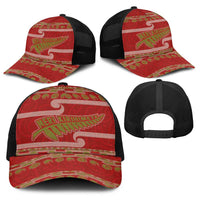 New Zealand Christmas Baseball Net Cap Meri Kirihimete Silver Fern Knit Style Green Color LT03 - Polynesian Pride