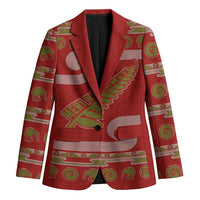 New Zealand Christmas Blazer Meri Kirihimete Silver Fern Knit Style Green Color LT03 Unisex Green - Polynesian Pride