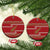 New Zealand Christmas Ceramic Ornament Meri Kirihimete Silver Fern Knit Style Green Color - Polynesian Pride