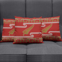 New Zealand Christmas Pillow Cover Meri Kirihimete Silver Fern Knit Style Green Color LT03 - Polynesian Pride
