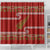 New Zealand Christmas Shower Curtain Meri Kirihimete Silver Fern Knit Style Green Color - Polynesian Pride