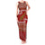 New Zealand Christmas Tank Maxi Dress Meri Kirihimete Silver Fern Knit Style Green Color - Polynesian Pride