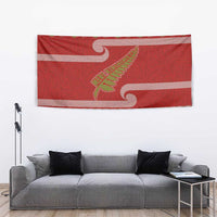 New Zealand Christmas Tapestry Meri Kirihimete Silver Fern Knit Style Green Color LT03 - Polynesian Pride