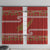 New Zealand Christmas Window Curtain Meri Kirihimete Silver Fern Knit Style Green Color - Polynesian Pride