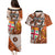 personalised-fiji-australia-rugby-couples-matching-puletasi-dress-and-hawaiian-shirt-kangaroo-and-palm-tree-orange-tapa-pattern-mix-aboriginal