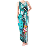 fiji-australia-rugby-tank-maxi-dress-kangaroo-and-palm-tree-blue-tapa-pattern-mix-aboriginal