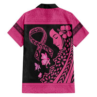 Breast Cancer Awareness Family Matching Off Shoulder Maxi Dress and Hawaiian Shirt Think Pink Polynesian Ribbon and Butterfly LT03 - Polynesian Pride