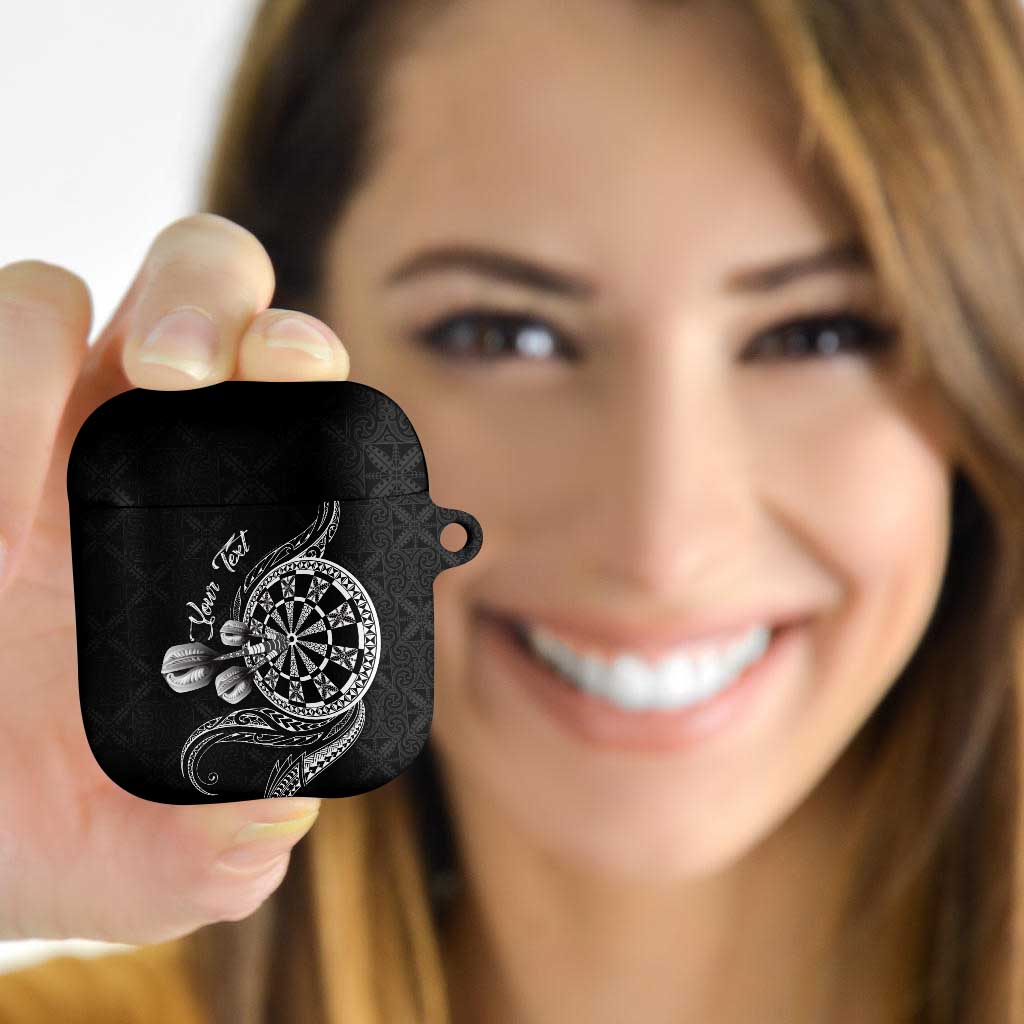 Personalised Niue Darts Masters AirPods Case Tribal Hiapo Dartboard - Polynesian Pride