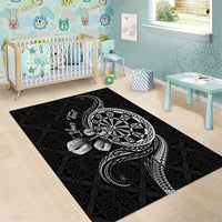 Personalised Niue Darts Masters Area Rug Tribal Hiapo Dartboard - Polynesian Pride