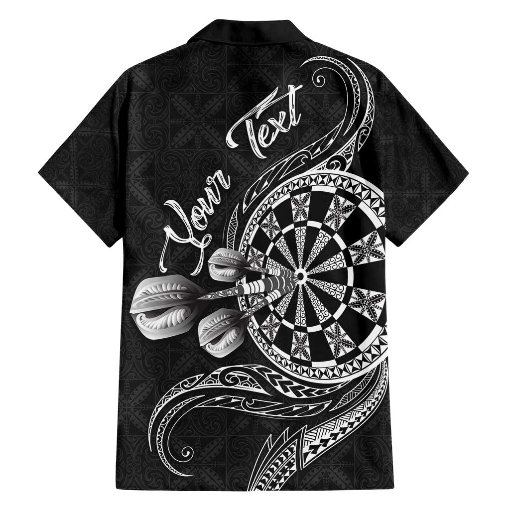 Personalised Niue Darts Masters Family Matching Off Shoulder Short Dress and Hawaiian Shirt Tribal Hiapo Dartboard LT03 - Polynesian Pride