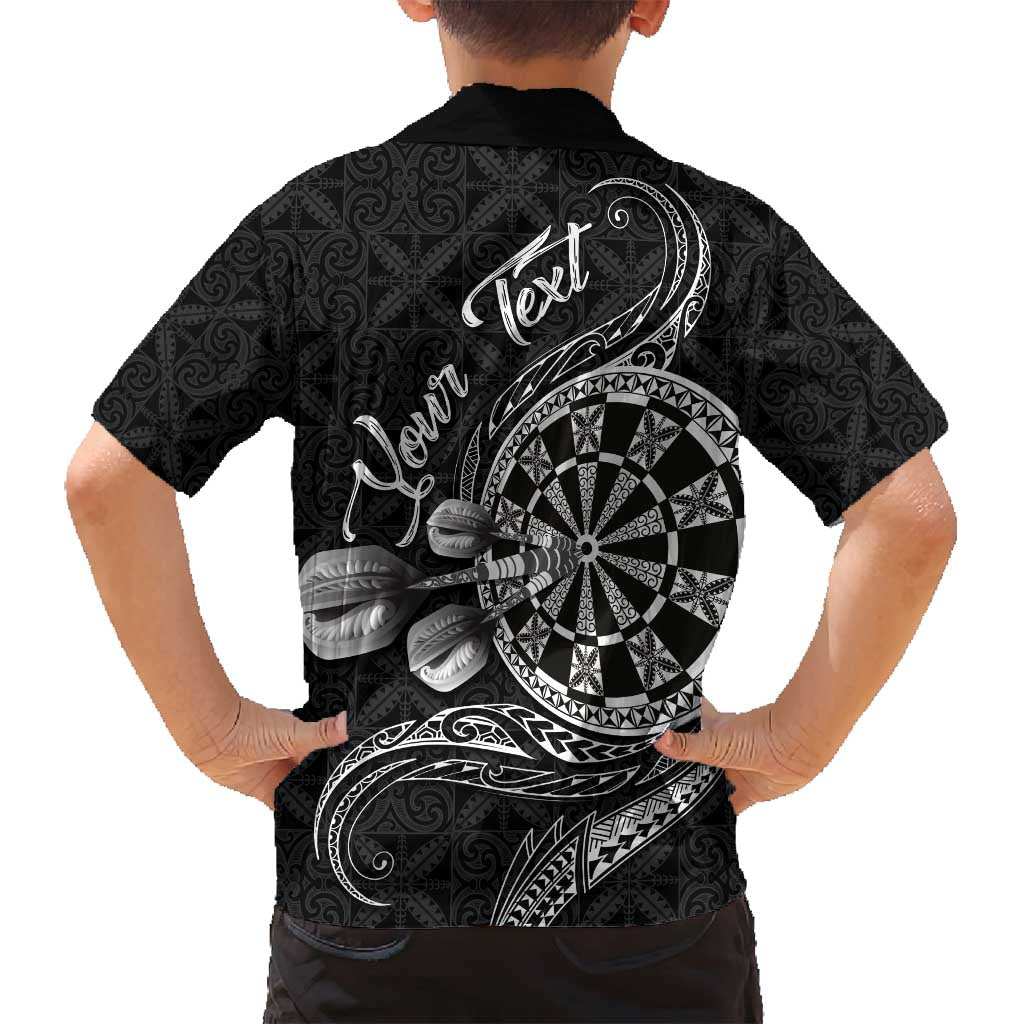 Personalised Niue Darts Masters Family Matching Puletasi and Hawaiian Shirt Tribal Hiapo Dartboard LT03 - Polynesian Pride