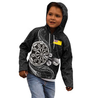 Personalised Niue Darts Masters Kid Hoodie Tribal Hiapo Dartboard - Polynesian Pride