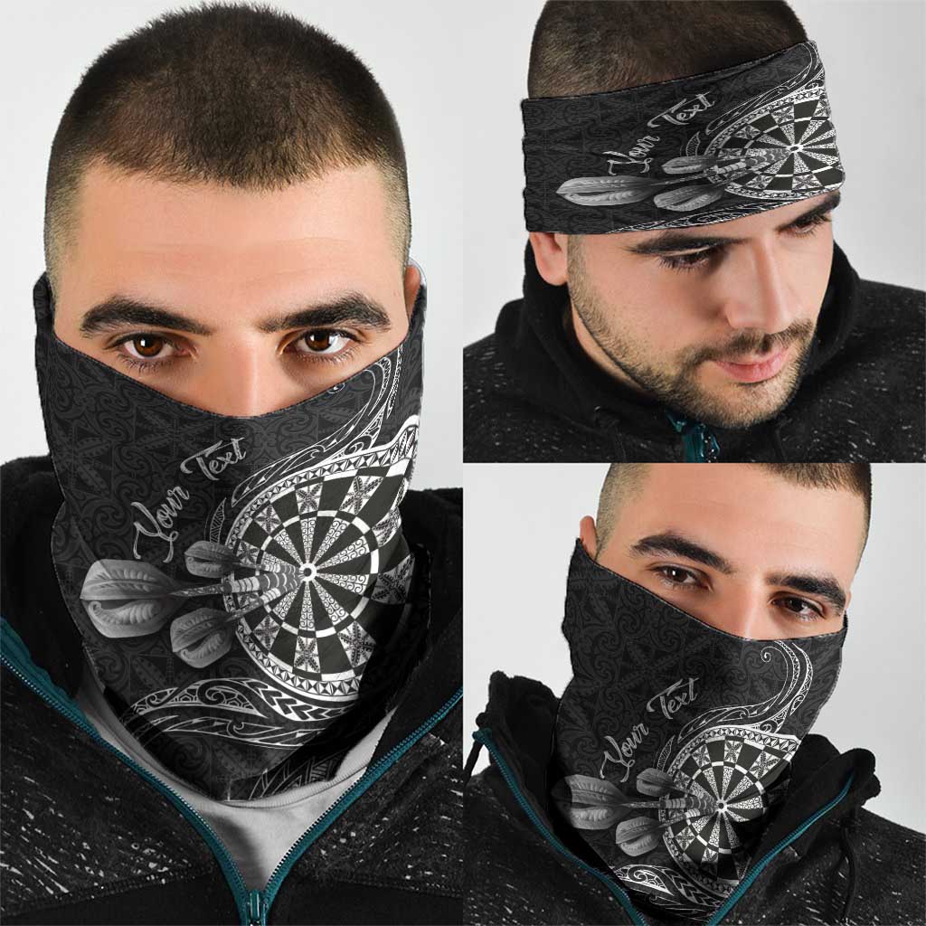 Personalised Niue Darts Masters Neck Gaiter Tribal Hiapo Dartboard - Polynesian Pride