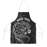 Personalised New Zealand Aotearoa Darts Masters Apron Tribal Silver Fern and Ta Moko Dartboard LT03 Black - Polynesian Pride