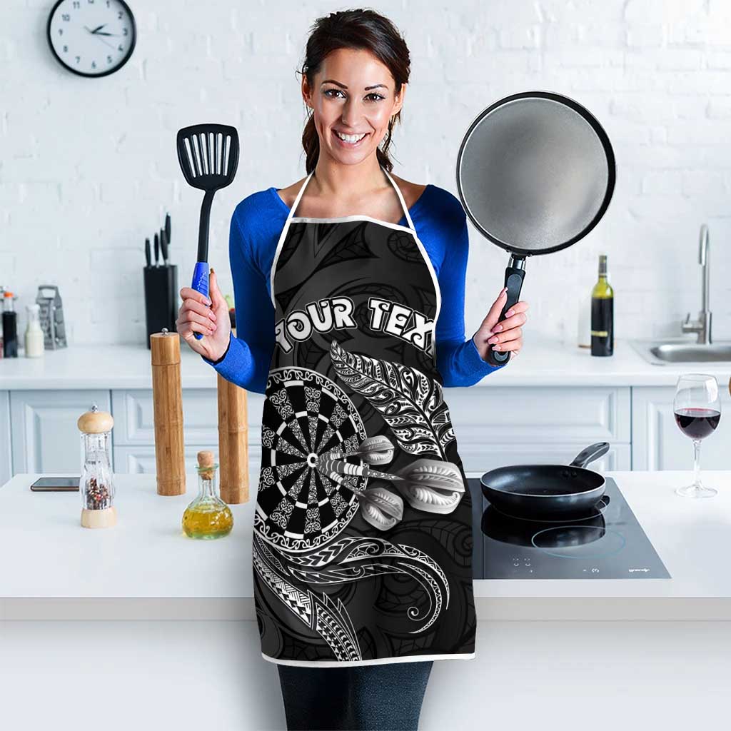 Personalised New Zealand Aotearoa Darts Masters Apron Tribal Silver Fern and Ta Moko Dartboard LT03 - Polynesian Pride