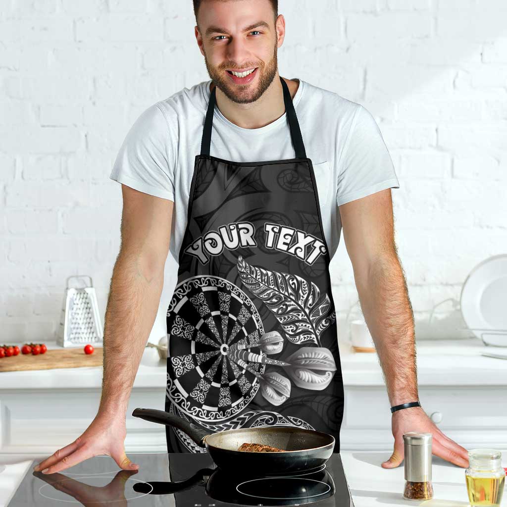 Personalised New Zealand Aotearoa Darts Masters Apron Tribal Silver Fern and Ta Moko Dartboard LT03 - Polynesian Pride
