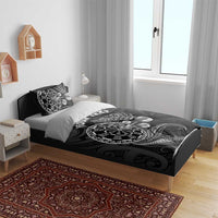 Personalised New Zealand Aotearoa Darts Masters Bedding Set Tribal Silver Fern and Ta Moko Dartboard LT03 - Polynesian Pride