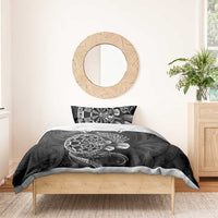 Personalised New Zealand Aotearoa Darts Masters Bedding Set Tribal Silver Fern and Ta Moko Dartboard LT03 - Polynesian Pride