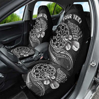 Personalised New Zealand Aotearoa Darts Masters Car Seat Cover Tribal Silver Fern and Ta Moko Dartboard LT03 - Polynesian Pride