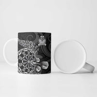 Personalised New Zealand Aotearoa Darts Masters Ceramic Mug Tribal Silver Fern and Ta Moko Dartboard LT03 - Polynesian Pride