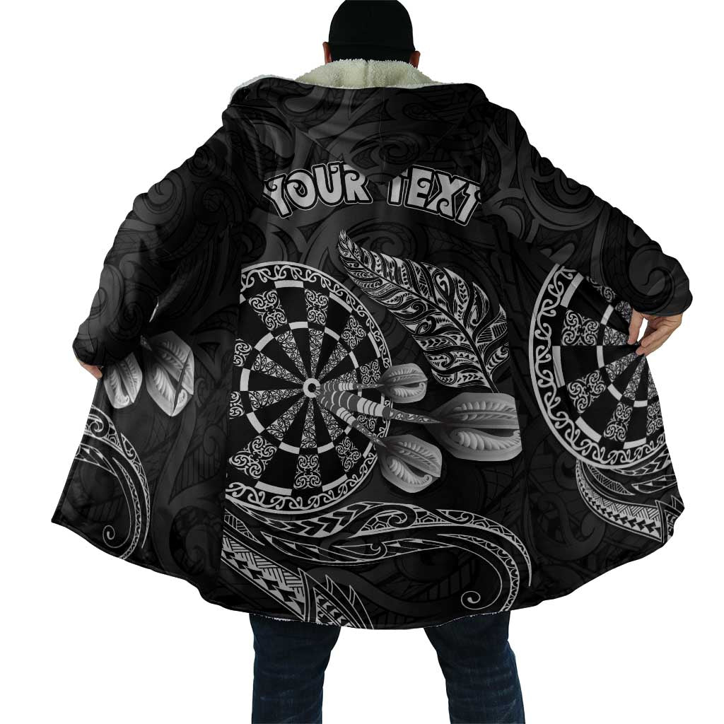 Personalised New Zealand Aotearoa Darts Masters Cloak Tribal Silver Fern and Ta Moko Dartboard LT03 - Polynesian Pride