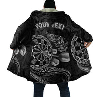 Personalised New Zealand Aotearoa Darts Masters Cloak Tribal Silver Fern and Ta Moko Dartboard LT03 - Polynesian Pride