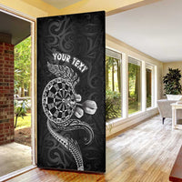 Personalised New Zealand Aotearoa Darts Masters Door Cover Tribal Silver Fern and Ta Moko Dartboard LT03 - Polynesian Pride