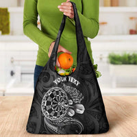 Personalised New Zealand Aotearoa Darts Masters Grocery Bag Tribal Silver Fern and Ta Moko Dartboard LT03 - Polynesian Pride