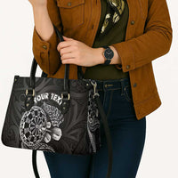 Personalised New Zealand Aotearoa Darts Masters Leather Bag Tribal Silver Fern and Ta Moko Dartboard LT03 - Polynesian Pride
