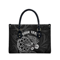 Personalised New Zealand Aotearoa Darts Masters Leather Bag Tribal Silver Fern and Ta Moko Dartboard LT03 - Polynesian Pride