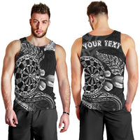 Personalised New Zealand Aotearoa Darts Masters Men Tank Top Tribal Silver Fern and Ta Moko Dartboard LT03 - Polynesian Pride