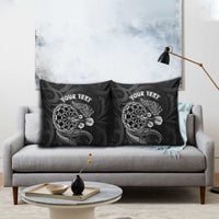 Personalised New Zealand Aotearoa Darts Masters Pillow Cover Tribal Silver Fern and Ta Moko Dartboard LT03 - Polynesian Pride