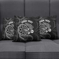 Personalised New Zealand Aotearoa Darts Masters Pillow Cover Tribal Silver Fern and Ta Moko Dartboard LT03 - Polynesian Pride
