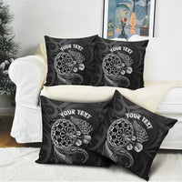 Personalised New Zealand Aotearoa Darts Masters Pillow Cover Tribal Silver Fern and Ta Moko Dartboard LT03 - Polynesian Pride