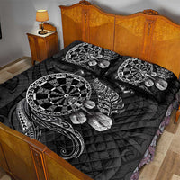 Personalised New Zealand Aotearoa Darts Masters Quilt Bed Set Tribal Silver Fern and Ta Moko Dartboard LT03 - Polynesian Pride