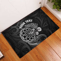 Personalised New Zealand Aotearoa Darts Masters Rubber Doormat Tribal Silver Fern and Ta Moko Dartboard LT03 - Polynesian Pride