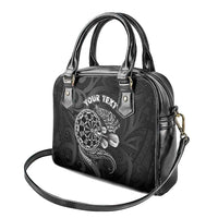 Personalised New Zealand Aotearoa Darts Masters Shoulder Handbag Tribal Silver Fern and Ta Moko Dartboard LT03 - Polynesian Pride