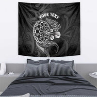 Personalised New Zealand Aotearoa Darts Masters Tapestry Tribal Silver Fern and Ta Moko Dartboard LT03 - Polynesian Pride