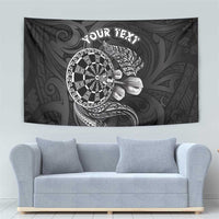 Personalised New Zealand Aotearoa Darts Masters Tapestry Tribal Silver Fern and Ta Moko Dartboard LT03 - Polynesian Pride