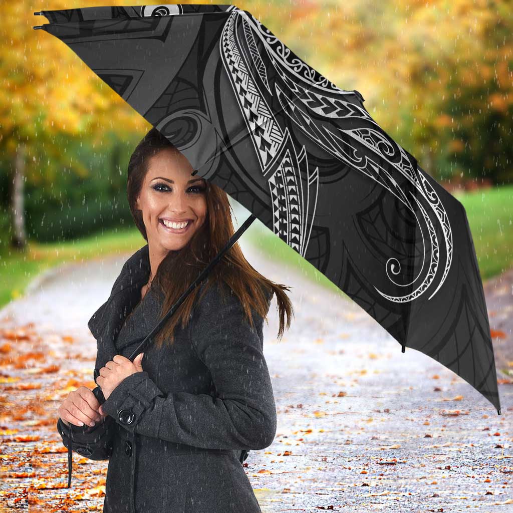 Personalised New Zealand Aotearoa Darts Masters Umbrella Tribal Silver Fern and Ta Moko Dartboard LT03 - Polynesian Pride