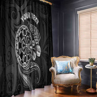 Personalised New Zealand Aotearoa Darts Masters Window Curtain Tribal Silver Fern and Ta Moko Dartboard LT03 - Polynesian Pride