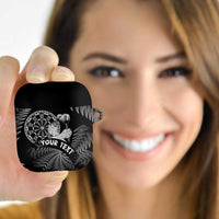 Personalised New Zealand Aotearoa Darts Masters AirPods Case Silver Fern and Maori Spirit LT03 - Polynesian Pride