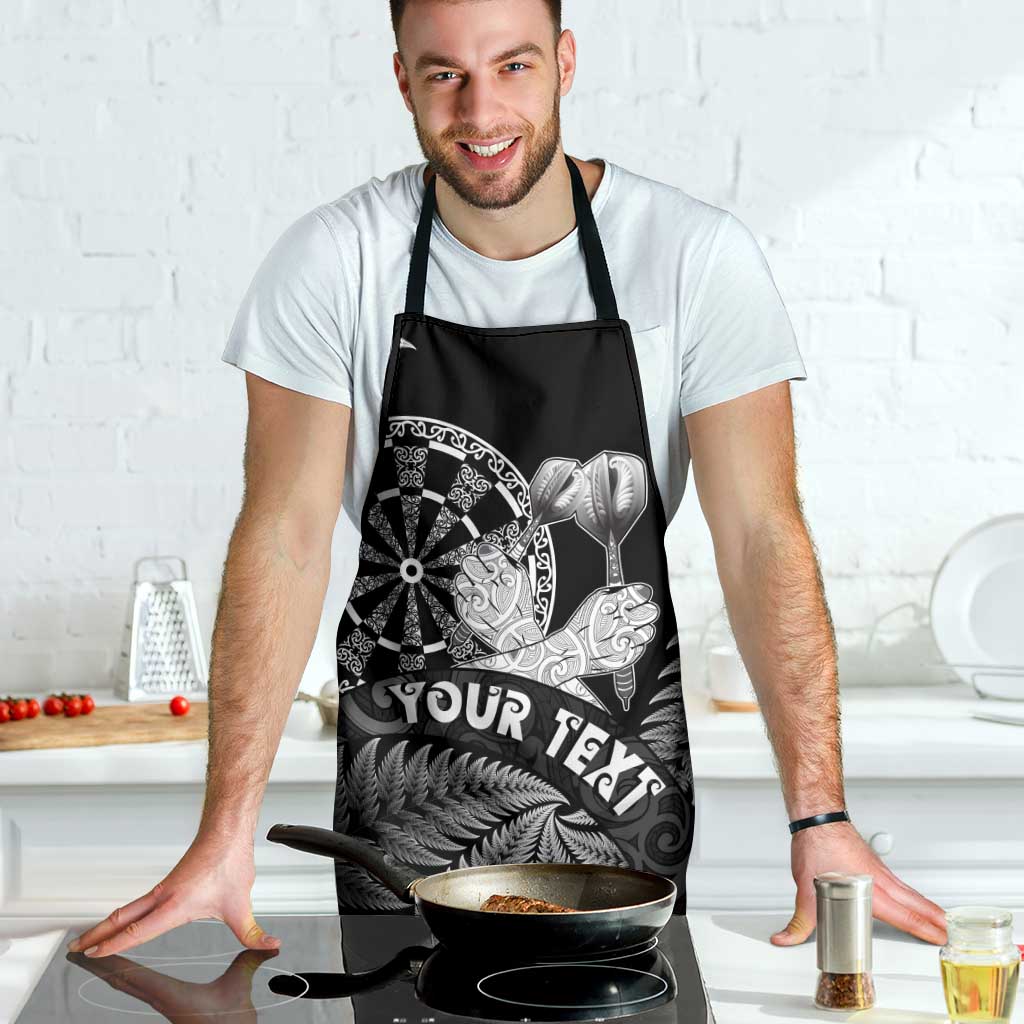 Personalised New Zealand Aotearoa Darts Masters Apron Silver Fern and Maori Spirit LT03 - Polynesian Pride