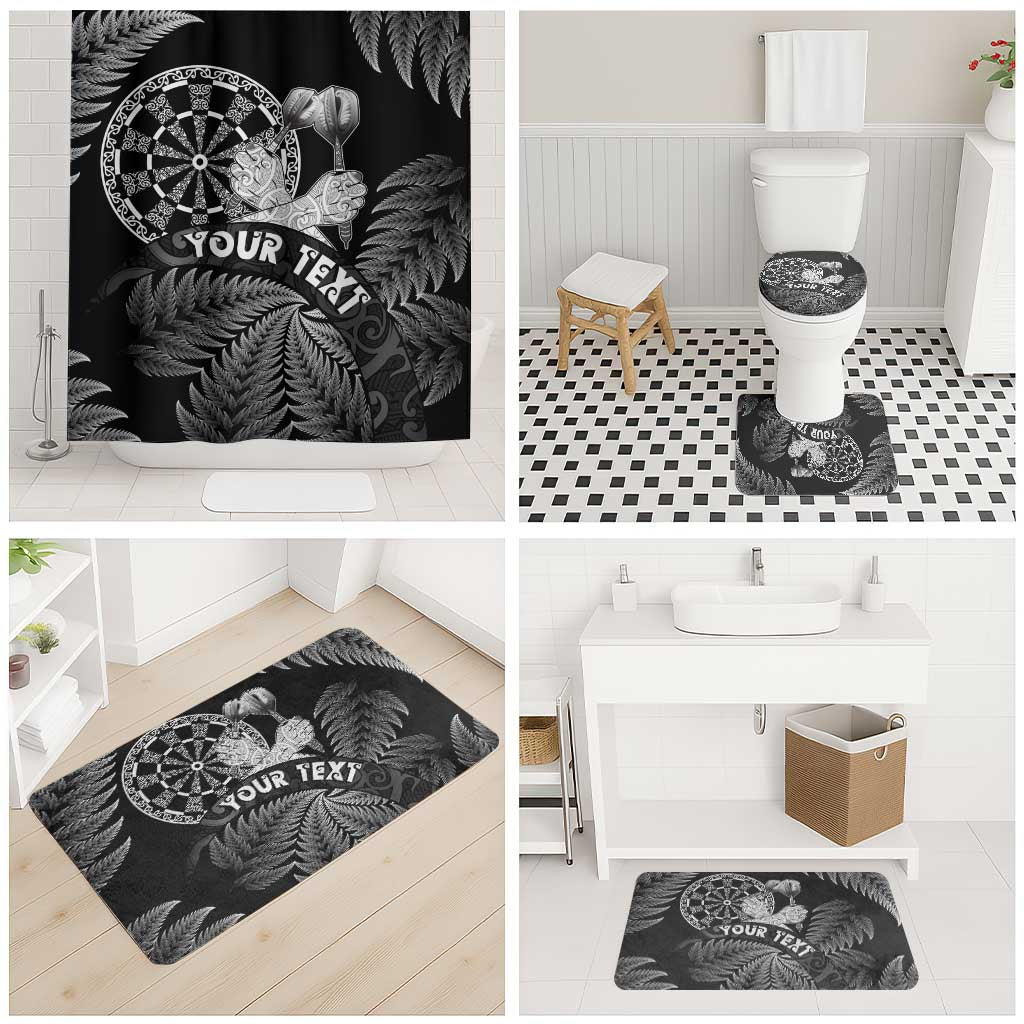 Personalised New Zealand Aotearoa Darts Masters Bathroom Set Silver Fern and Maori Spirit LT03 - Polynesian Pride