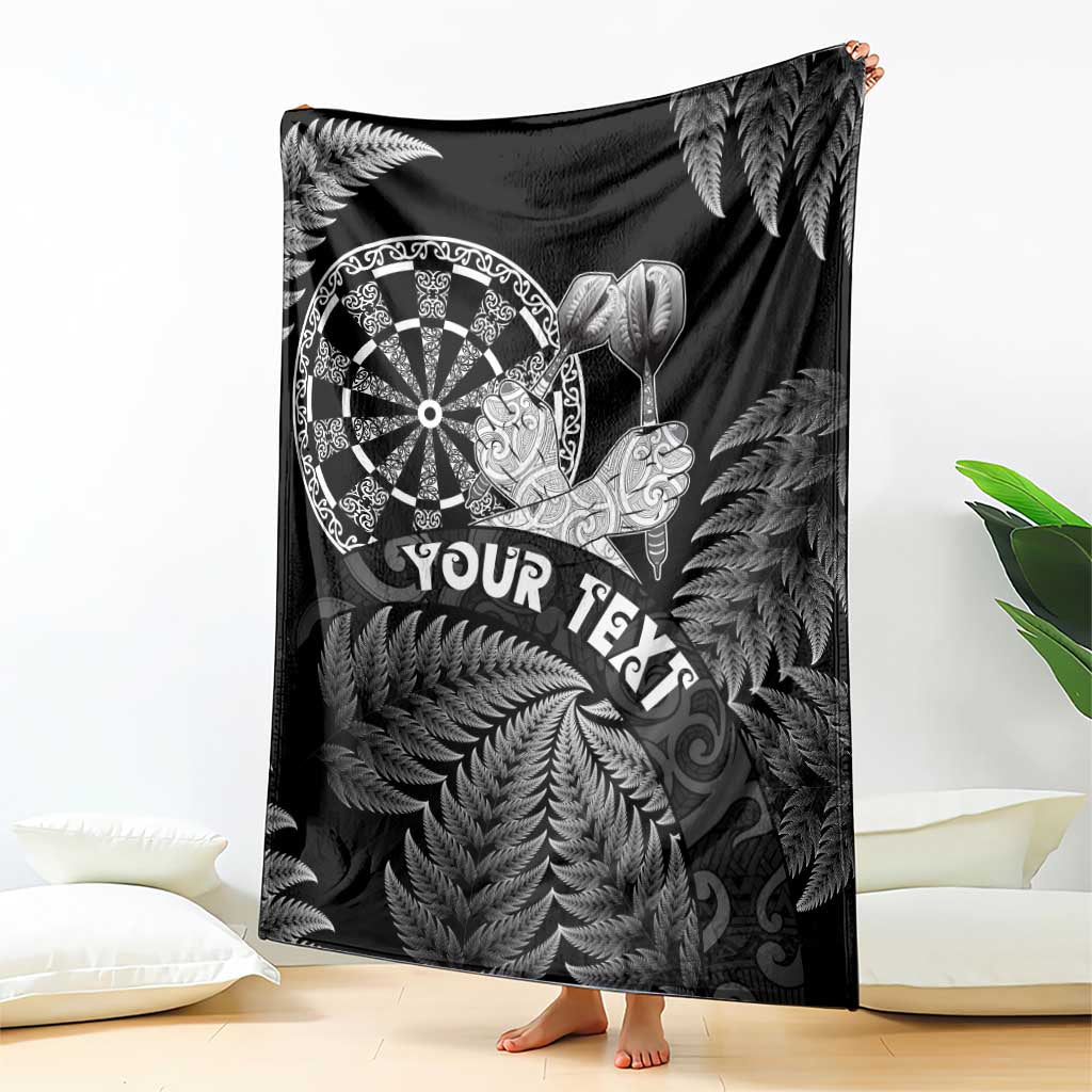 Personalised New Zealand Aotearoa Darts Masters Blanket Silver Fern and Maori Spirit LT03 - Polynesian Pride