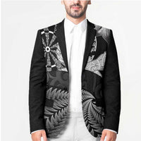 Personalised New Zealand Aotearoa Darts Masters Blazer Silver Fern and Maori Spirit LT03 - Polynesian Pride