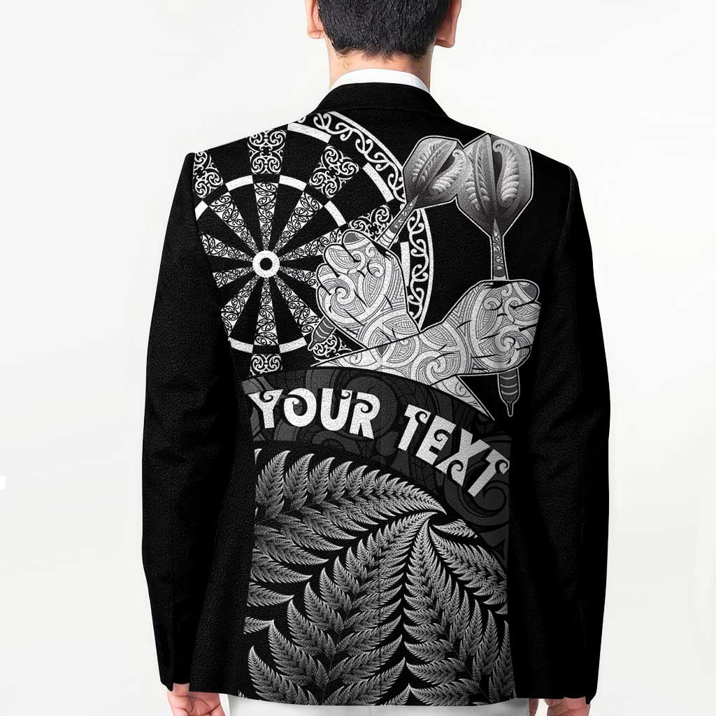 Personalised New Zealand Aotearoa Darts Masters Blazer Silver Fern and Maori Spirit LT03 - Polynesian Pride