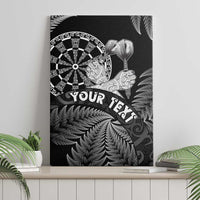 Personalised New Zealand Aotearoa Darts Masters Canvas Wall Art Silver Fern and Maori Spirit LT03 - Polynesian Pride